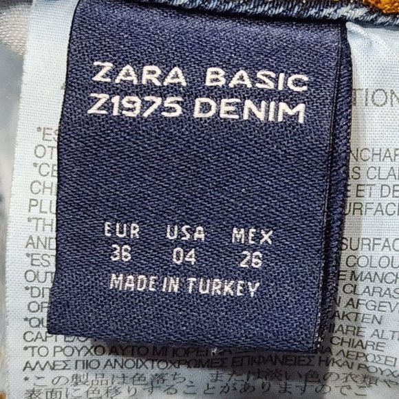 ZARA BASIC Z1975 Women's Distressed Skinny Jeans - Sz 4 - Picture 7 of 7